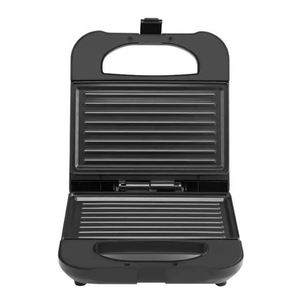 Svart smörgåsgrill med non-stick yta från Nordic Cookware, öppen för användning.