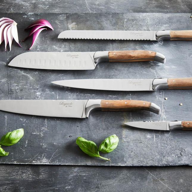 Knivset 5 delar olivträ