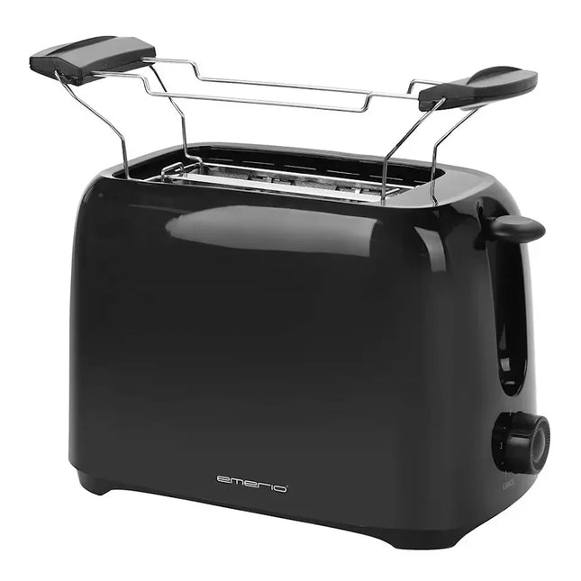 Svart brödrost Emerio med rostgaller, modern köksdesign hos Nordic Cookware