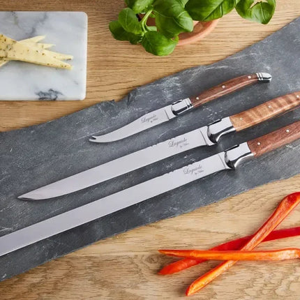 Laguiole By Hâws filékniv, fiskkniv och ostkniv i rosenträ