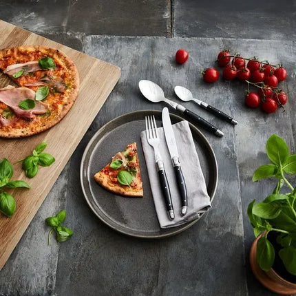 Laguiole By Hâws bestickset med 24 delar i svart ABS-plast