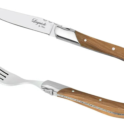 Laguiole By Hâws grillbestick 12 delar, handtag i olivträ