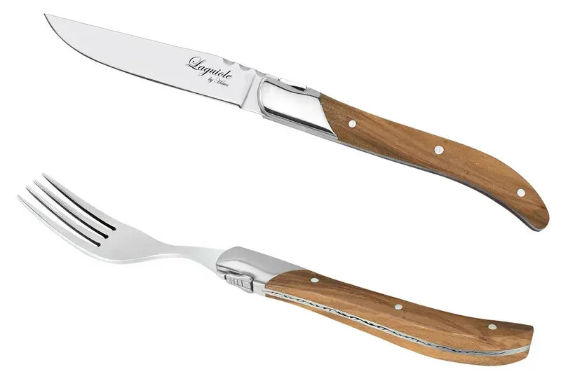 Laguiole By Hâws grillbestick 12 delar, handtag i olivträ