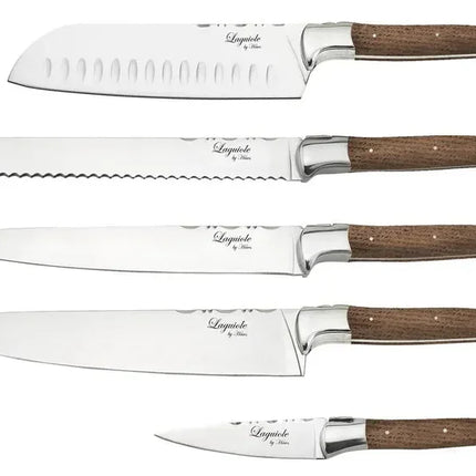 Laguiole By Hâws kockset med 5 delar med handtag i ekträ