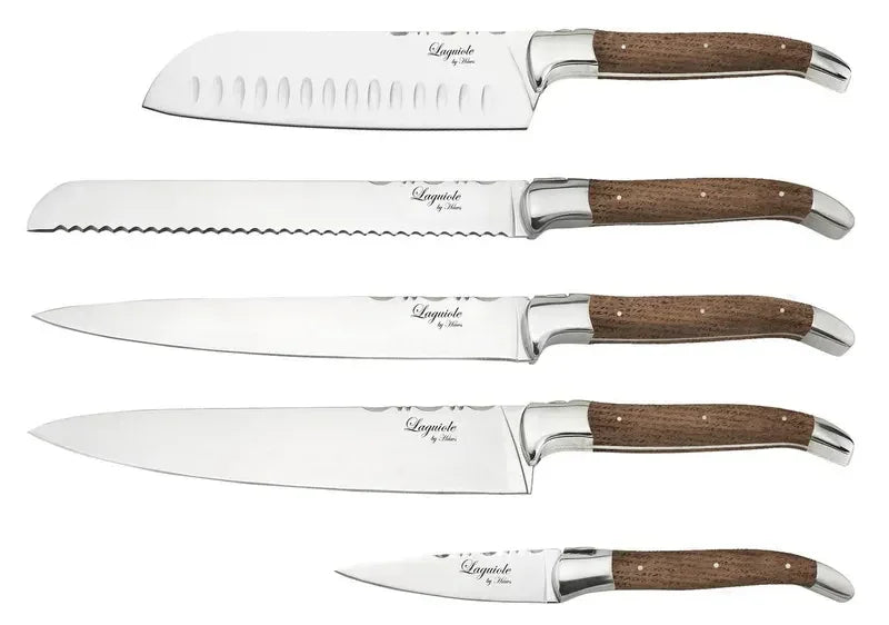 Laguiole By Hâws kockset med 5 delar med handtag i ekträ