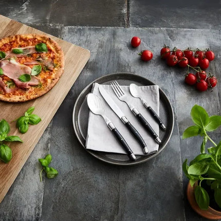 Laguiole By Hâws bestickset med 24 delar i svart ABS-plast
