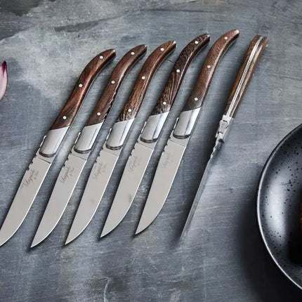 Laguiole By Hâws grillknivar 6-pack, handtag i wengéträ