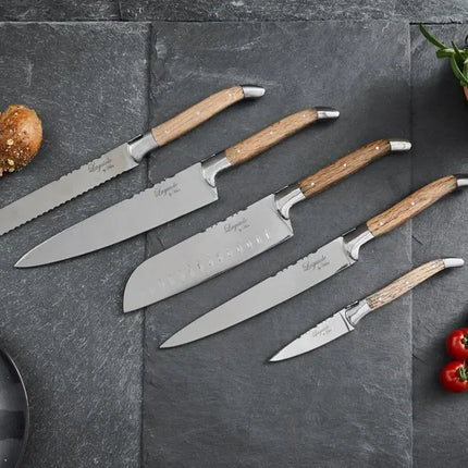 Laguiole By Hâws kockset med 5 delar med handtag i ekträ