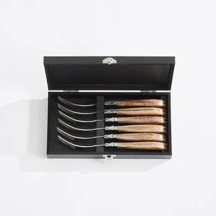 Laguiole By Hâws grillgafflar 6-pack, handtag i olivträ