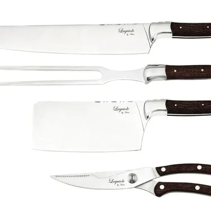 Laguiole By Hâws kockset med 4 delar, handtag i wengéträ