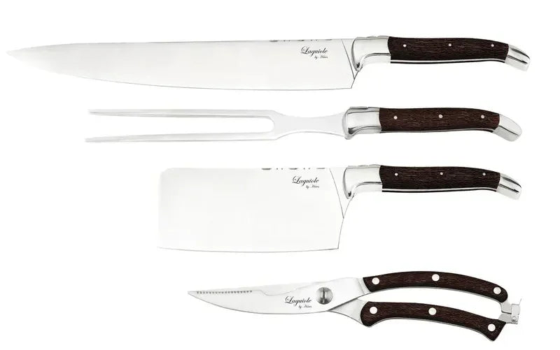 Laguiole By Hâws kockset med 4 delar, handtag i wengéträ