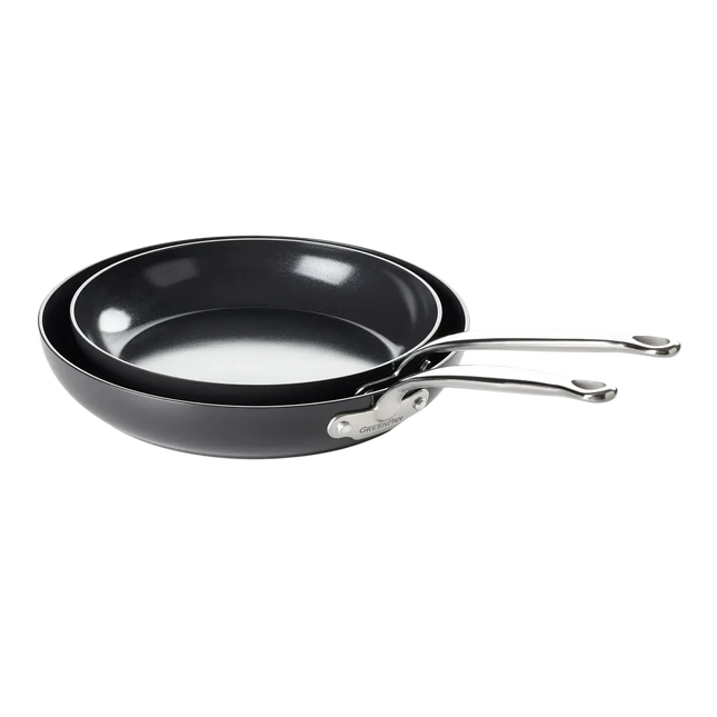 GreenPan Barcelona, Stekpanneset i smidd aluminium med non-stick, 24 cm & 28 cm