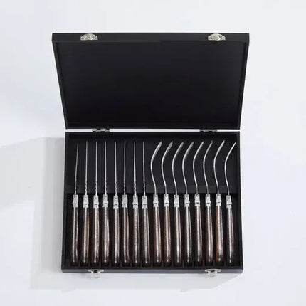 Laguiole By Hâws grillbestick 16 delar med handtag i wengéträ