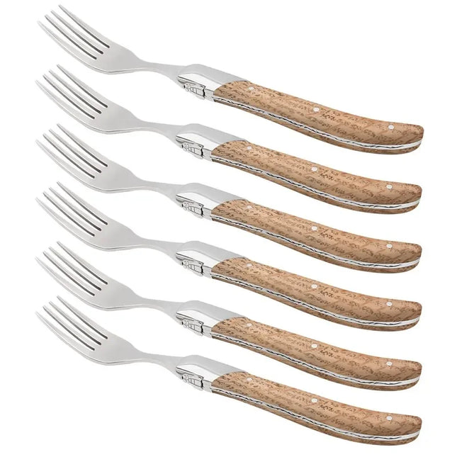 Laguiole By Hâws grillgafflar 6-pack, handtag i ekträ