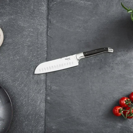 Laguiole By Hâws santokukniv 19 cm, handtag i svart trä