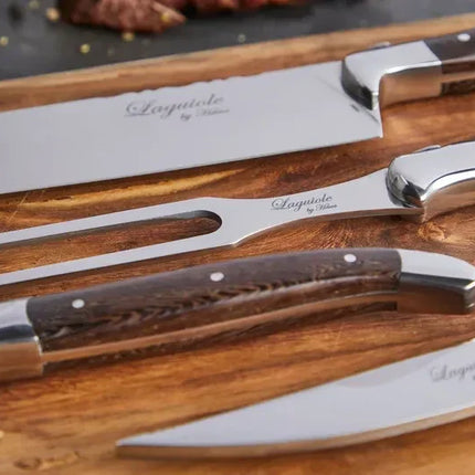 Laguiole By Hâws kockset med 4 delar, handtag i wengéträ