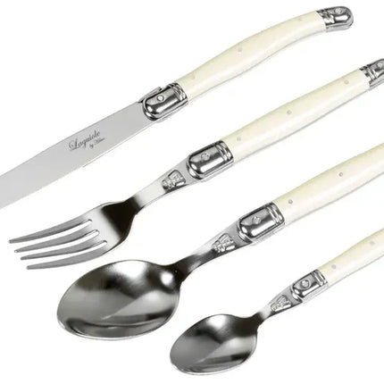 Laguiole By Hâws bestickset med 24 delar i pärlfärgad ABS-plast