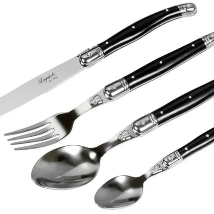 Laguiole By Hâws bestickset med 24 delar i svart ABS-plast