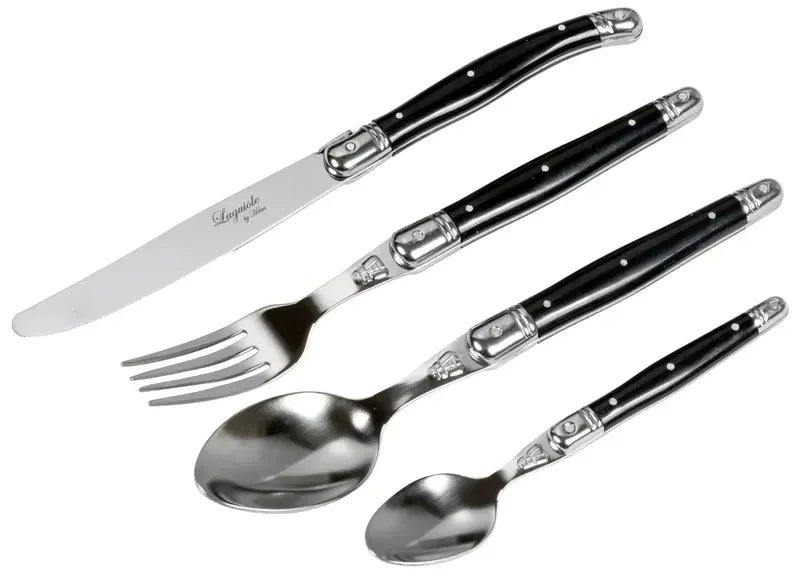 Laguiole By Hâws bestickset med 24 delar i svart ABS-plast