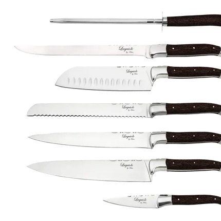 Laguiole By Hâws kockset med 7 delar med handtag i wengéträ