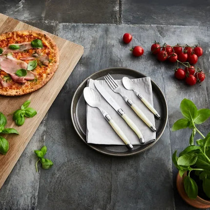 Laguiole By Hâws bestickset med 24 delar i pärlfärgad ABS-plast