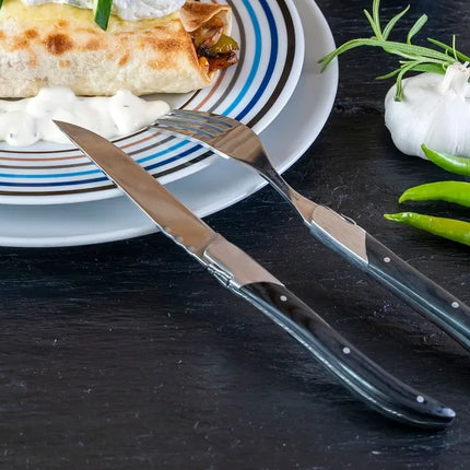 Laguiole By Hâws grillgafflar 6-pack, handtag i svart trä