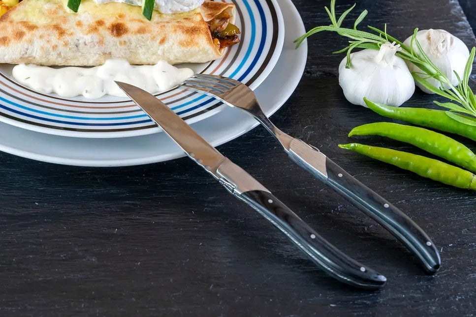 Laguiole By Hâws grillgafflar 6-pack, handtag i svart trä