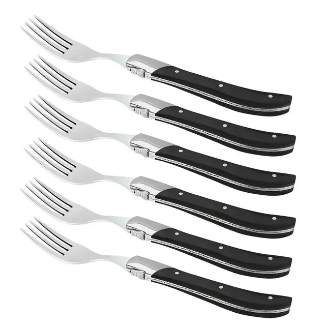 Laguiole By Hâws grillgafflar 6-pack, handtag i svart trä