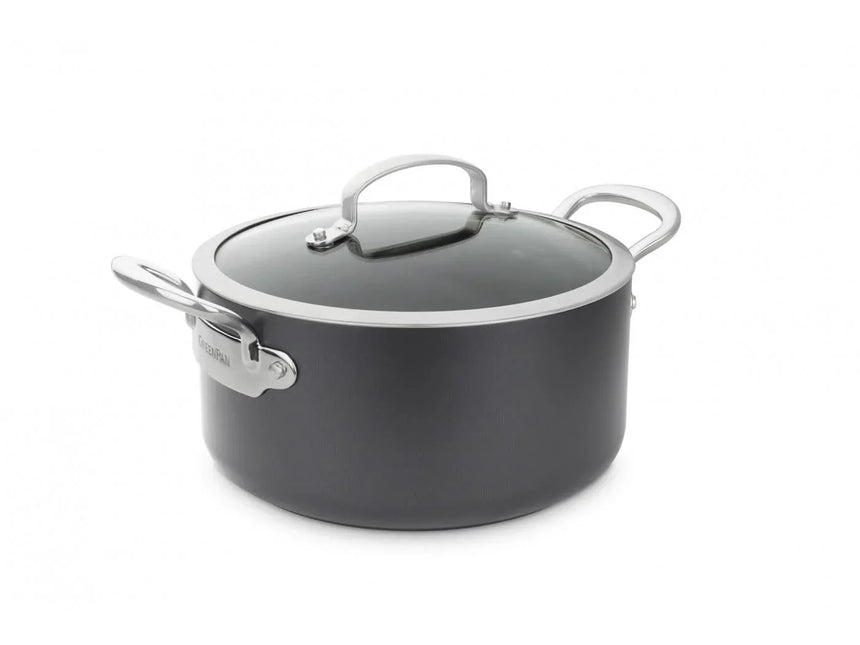 GreenPan Kookpan - med deksel - Barcelona Svart - ø 24 cm / 5,1 liter