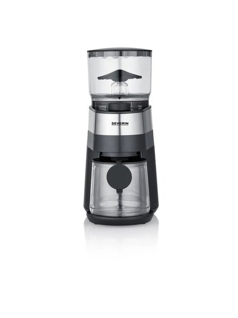 Modern Severin kaffekvarn i rostfritt stål från Nordic Cookware, produktfoto mot vit bakgrund.