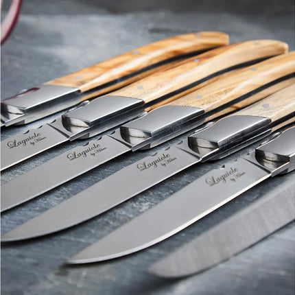 Laguiole By Hâws kniv olivträ 6 st.